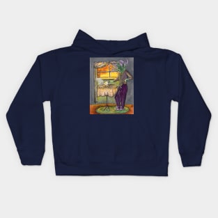 Lavender Brew: Autumn's Cozy Morning. Kids Hoodie